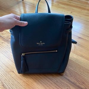 Black Leather Kate Spade Backpack